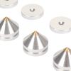 Aluminum Alloy Speaker Isolation Feet Pads, Low Harmonic Vibration, 4 Sets Amps, Turntables, Subwoofers (Silver) view 4