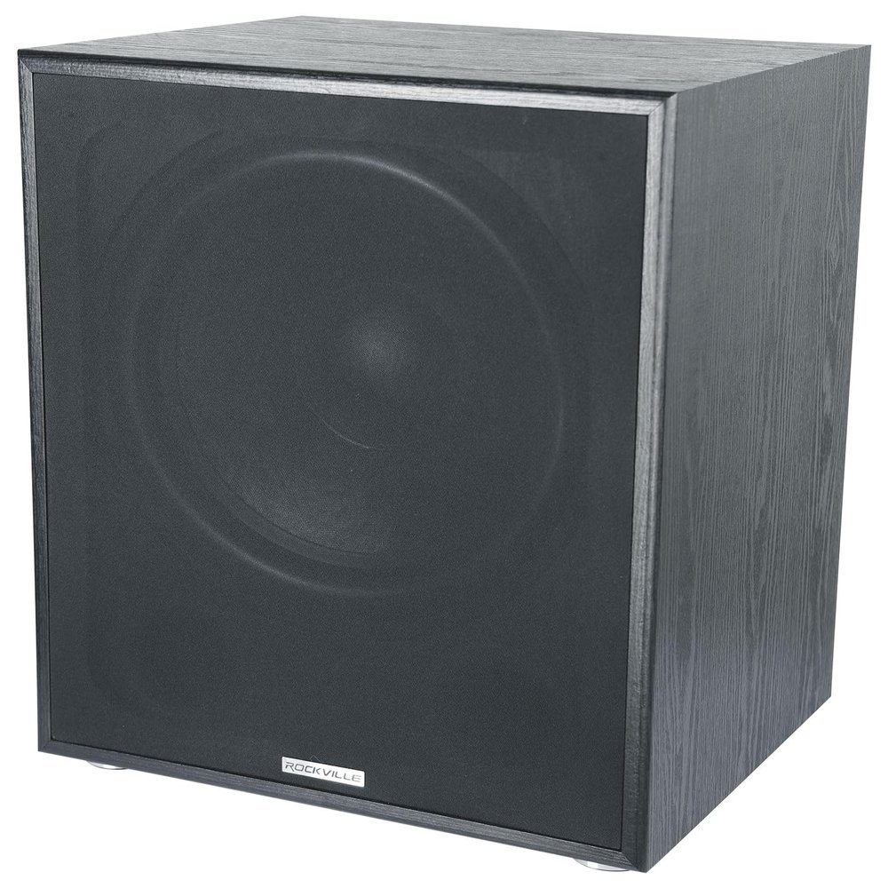 Rockville Rock Shaker 15" Powered Subwoofer, 1000W Peak / 500W RMS, Class-D, MDF Enclosure, RCA, Speaker Inputs, Phase & Crossover Control, Black, for Home Theater & Studio