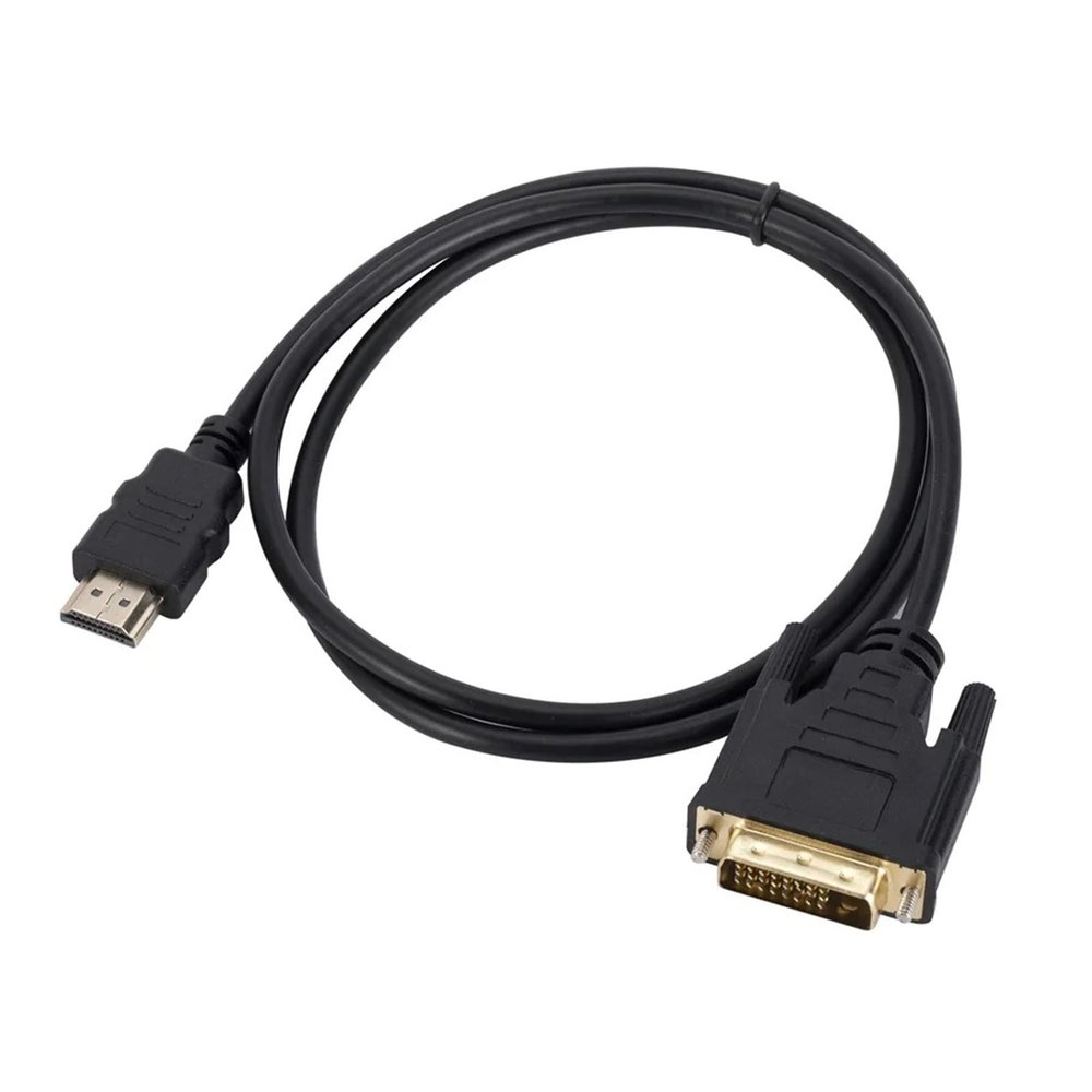 ACGTUY HDMI-Compatible to DVI Cable Male 24+1 DVI-D Male Adapter Gold Plated 4K Compatible with The HDTV DVD LCD Projector Play-Station 4 PS-4/3 TV Box(2m)