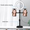 Dual Camera Fill Light Bracket for Live Broadcast Beauty Selfie disc 6-inch LED Fill Light view 2