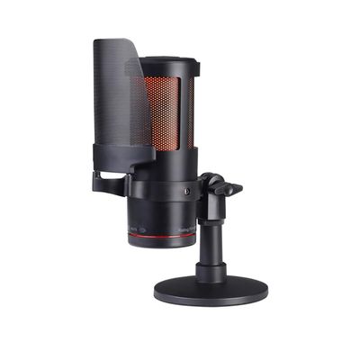 NovelGoal USB Microphone RGB with Stand Colorful Plug & Play Gaming Microphone for PC Computer Live Recording Noise Canceling Condenser Microphone (M8,Microphone Only)
