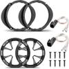 NuIth 5"x7" / 6x8 to 6.5 Door Speaker Spacer Bracket W/Wire for 1999-2014 Ford/Lincoln/Mazda + 6.5 Inch Car Audio Speaker Hollow Subwoofer Grill view 1