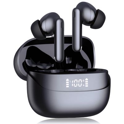 AIMUZIKEER Wireless Earbuds A8 PRO Bluetooth Earbud & in-Ear Headphones Deep Bass Clear Call, IPX7 Waterproof Ear Buds Wireless Earphones, 36Hrs Playtime Compatible with Samsung TV Phone Android