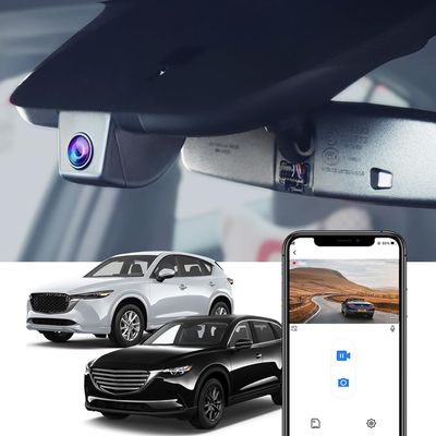 Fitcamx 4K Dash Cam for 2017-2025 Mazda CX-5 & CX-9 Select Preferred Premium Plus Carbon Turbo Sport Grand Touring (Has Sunroof), OEM Look, 2160P UHD Video, WiFi&APP, Loop Recording Parking Mode, 64GB