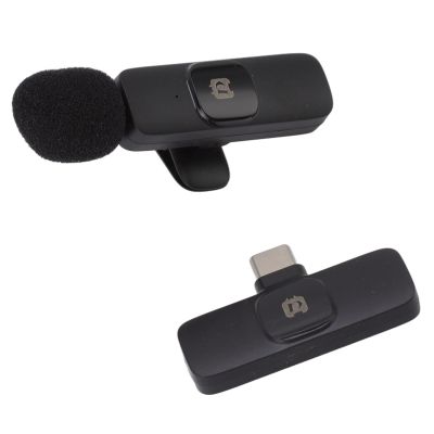 ANGGREK Mini ClipOn Microphone, 360 Degree Pickup, Lavalier Microphone, Rechargeable, Plug and Play, Lag for Live Stream