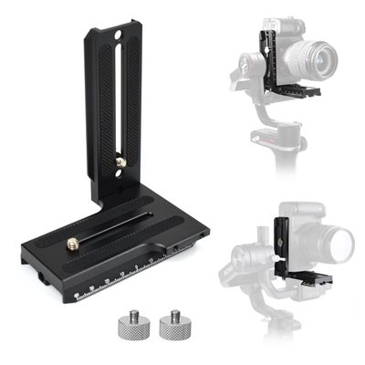 Akeipho Vertical Mount L Bracket for Zhiyun Weebill-S Crane 2/3S DJI Ronin-S, Quick Release L Vertical Plate with Counterweights for Zhiyun Gimbal Stabilizer