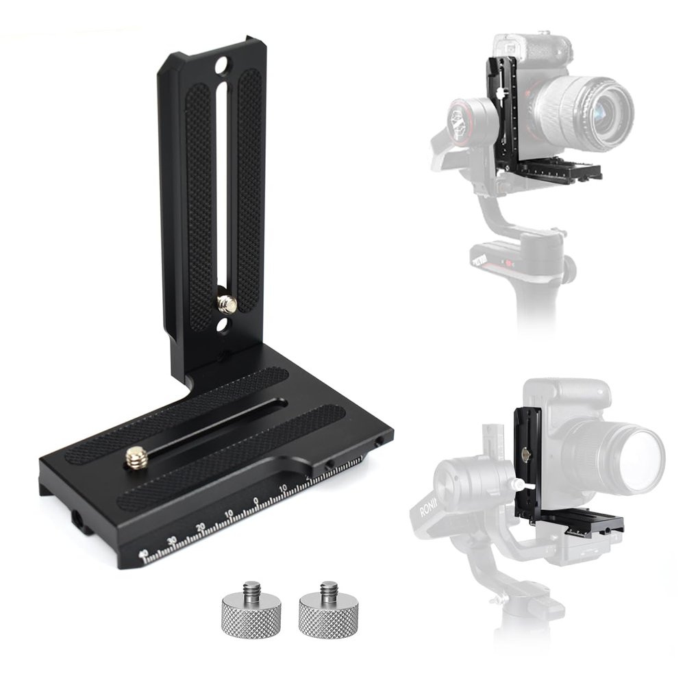 Akeipho Vertical Mount L Bracket for Zhiyun Weebill-S Crane 2/3S DJI Ronin-S, Quick Release L Vertical Plate with Counterweights for Zhiyun Gimbal Stabilizer