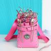 , crossbody and waist dual purpose Scissor Holder Hairdressing Tools Storage Holster Shear PU Leather Pouch with Removable for Hairstylists Groomer Makeup Artists Comb view 1