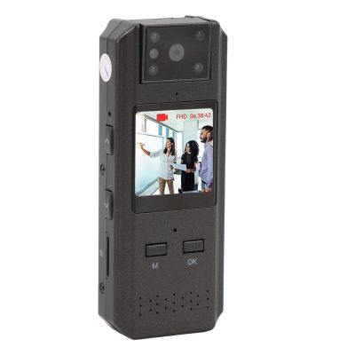 Wisoqu Rotating Lens 4K Wearable Body Camera with Connection, Night, 36MP Photos, Ideal for Law Enforcement, Security Work, Travel, Wearable Camera Actions
