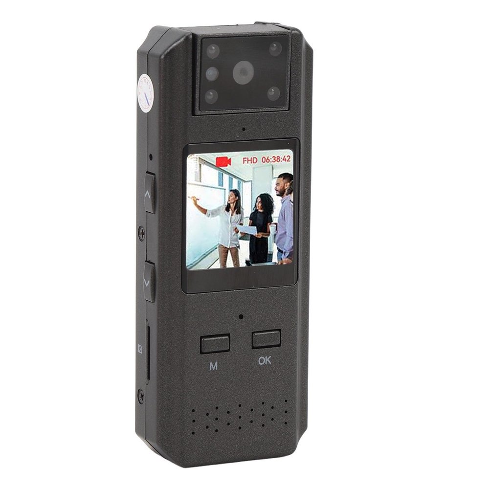 Wisoqu Rotating Lens 4K Wearable Body Camera with Connection, Night, 36MP Photos, Ideal for Law Enforcement, Security Work, Travel, Wearable Camera Actions