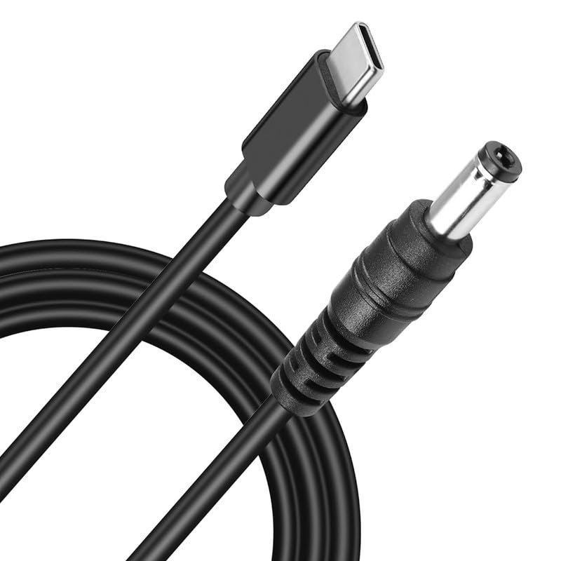 Artilits 5ft/1.5m - 3.5mm to USB C Adapter 12v Power Cable, 12V 3.5x1.35mm DC Charging Cable to USB C Made for USB Lights, USB Fans, Desk Lamps, Cartoon Watches, Radiators, 5V Mini Speakers Series