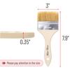 Bates- Chip Paint Brushes for Painting, 3 Inch, 36 Pack, Wood Handle, Natural Bristle Paint Brush view 4