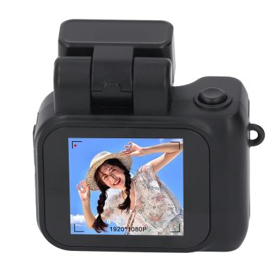 Micro Digital Camera 1080P HD Video Camera, 2MP Mini Camera Keychain Camera 160 Degrees Wide Angle 6 Filters Live Color Screen Compact Vintage Camcorder with Flash Light (with