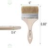 Bates- Chip Paint Brushes for Painting, 4 Inch, 48 Pack, Wood Handle, Natural Bristle Paint Brush view 4