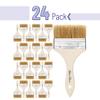 Bates- Chip Brushes, 4 Inch, 24 Pack, 4 Inch Paint Brushes with Ergonomic Wooden Handle, Natural Bristle view 2