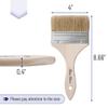Bates- Chip Brushes, 4 Inch, 24 Pack, 4 Inch Paint Brushes with Ergonomic Wooden Handle, Natural Bristle view 4