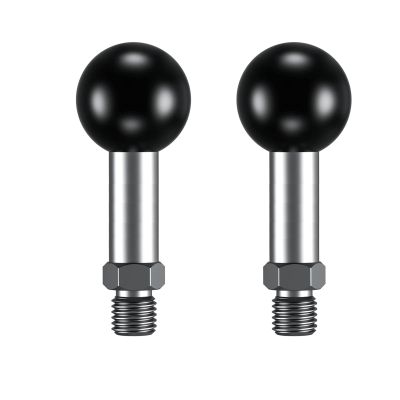YIMINGYINUO 1'' Ball Mount with M8 x 1.25mm Threaded Post Compatible with RAM Mounts B Size 1 Inch Portale Screw Ball Head for Bike, Motorcycle,Rearview Mirror (Black2, M8)