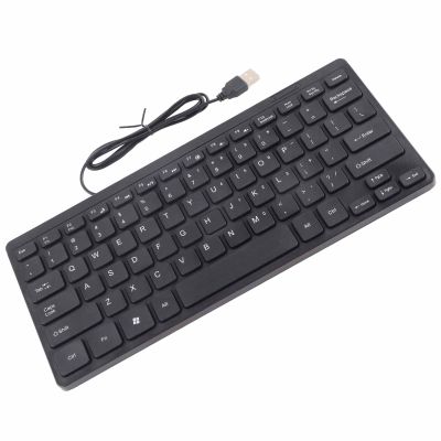 ciciglow Mini Keyboard, USB Wired Multimedia Kaypad Portable Laptop Accessories K1000 with Extra Long Cable, for Desktop