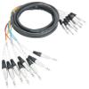 Rockville SQ812 8 Channel 12 Foot 1/42/4" TRS Snake Cable, Oxygen-Free Copper, Dual Shielding, Color-Coded, for Studio and Live Sound view 1