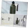 UTHCLO 2pcs Stainless Steel Wall-Mounted Soap Dispenser Holder Nodrill Adhesive Shampoo Lotion Bottle Bracket view 4