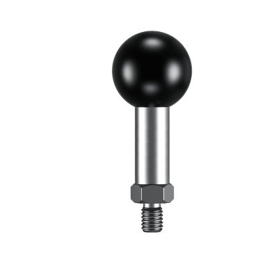 YIMINGYINUO 1" Ball Mount with M6 x 1.0mm Threaded Post Compatible with RAM Mounts B Size 1 Inch Portable Screw Ball Head for Bike, Motorcycle, Rearview Mirror (Black1, M6)