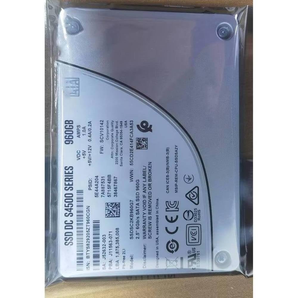 2.5" 6Gb/s SATA SSD 960G for SSD DC S4500 Series 960GB