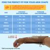 Arm Chaps Extended Elbow Leather Arm Guard - Arm Sleeve Protectors for Thin Skin and Bruising, Scratches & Cuts - Protective Arm Sleeve for Any Age- Left & Right Form-Fitting - Brown(1Pair/Large). view 2