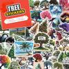 100 PCS Tree Stickers Pack  Waterproof Vinyl Decals for Water Bottles, Laptops, Phones, Notebook, Cars  Cool Vibrant Graphics for Tree Enthusiast view 1