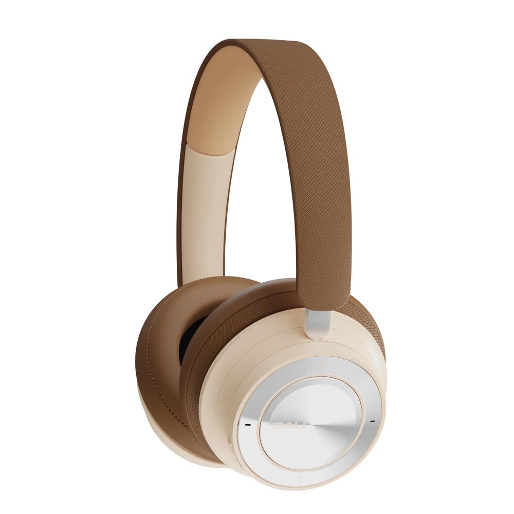 DALI IO-8 Over-The-Ear Wireless/Wired Hi-Fi Headphones with ANC, Bluetooth AptX & Patented SMC Driver Technology, 35 Hours Battery Life (Caramel White)