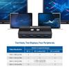 Cable Matters Dual 4K 60Hz USB C KVM Switch for 2 Computers 2 Monitors (Not Work with Desktop PCs or Chromebooks) with RF Remote Control, HDMI, DisplayPort & 4X USB 3.0 Compatible with Thunderbolt 4 view 4