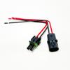 Aptiv (Delphi) Weatherpack 2 Pin Connector Pigtail Kit (12010973, 12015792), 14AWG USCG Certified 8.5" Tinned Boat Wires (Made in USA) view 1