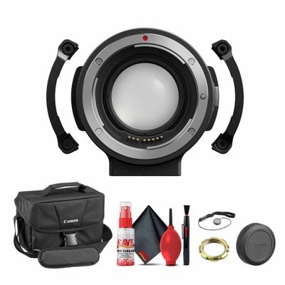 Canon Mount Adapter EF-EOS R 0.71x (4757C001) + Shoulder Bag + Cap Keeper + Cleaning Kit (Renewed)