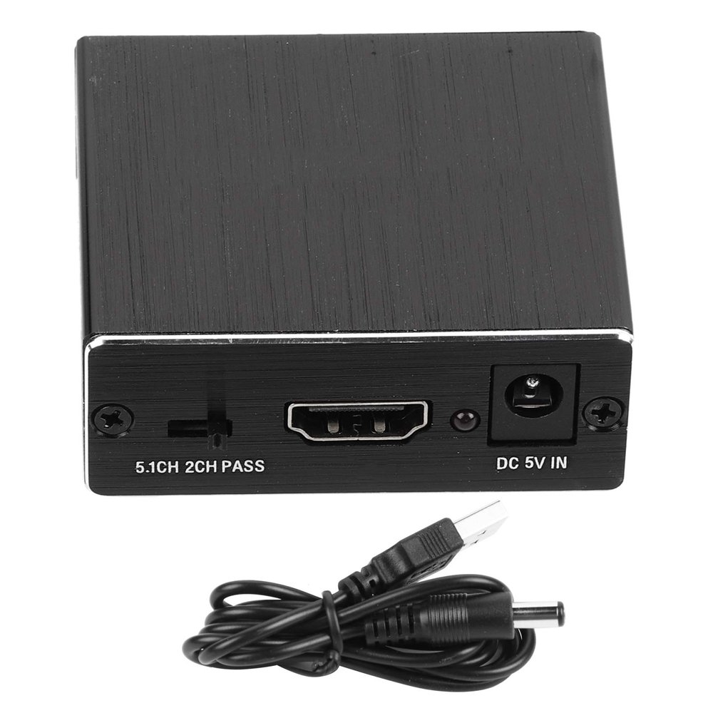 4K x 2K HDMI Audio Extractor Splitter, HDMI to HDMI Audio Converter Adapter, 1.4 Audio Extractor, 5.1 Sound Channel Optical Fiber Converter Adapter