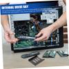 OSALADI 1set Ssd Drive Bay Converter Metal Hard Drive Holder Power Connector for Desktop Installations Easy to Install Ssd Mounting Bracket view 2