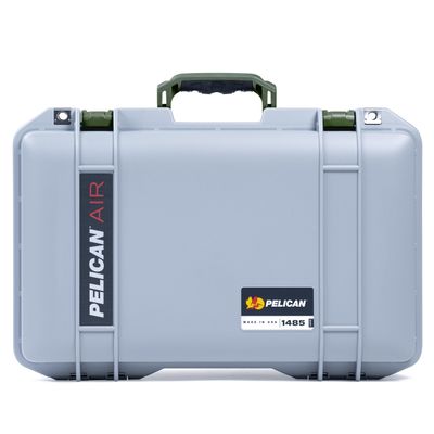 Pelican Silver 1485 Case - Comes Empty - OD Green Handles & Latches.