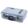 Pelican Silver 1485 Case - Comes Empty - OD Green Handles & Latches. view 2