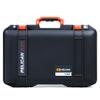1485 Black Pelican Air Case with Orange Handles & Latches - Comes with Pluck Foam Interior