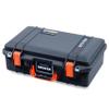 1485 Black Pelican Air Case with Orange Handles & Latches - Comes with Pluck Foam Interior view 2