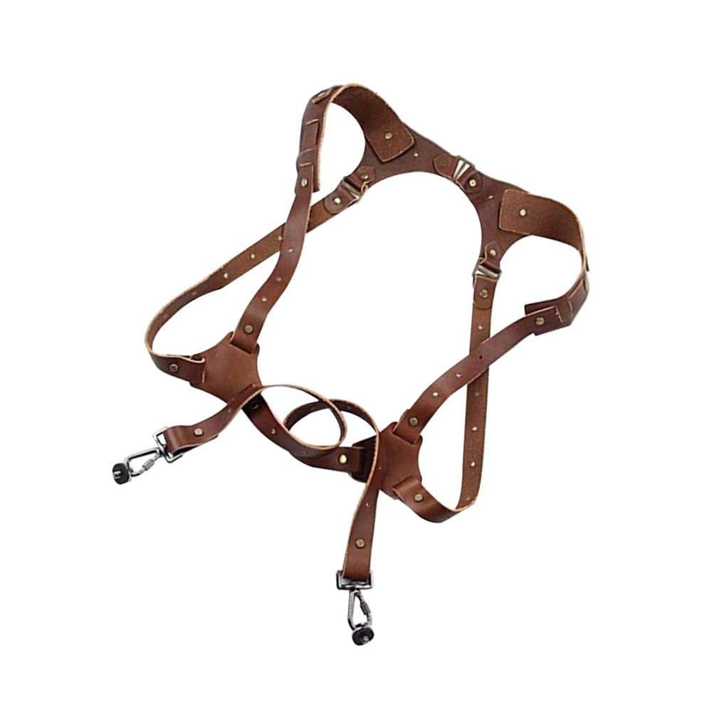 jojofuny Leather Camera Strap Adjustable Multi-function Camera Belt for Light Brown Photography Equipment Comfortable Wear for Photography Enthusiasts