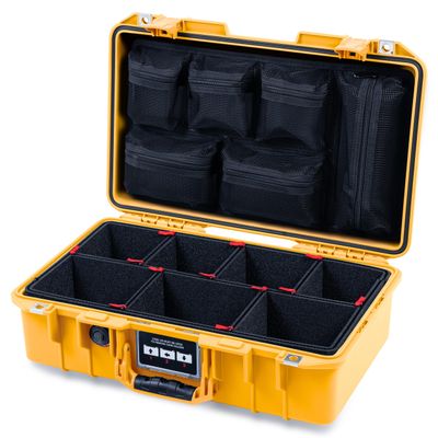 Pelican Yellow 1485 Air case. Comes with TrekPak Dividers & Mesh Lid Organizer.