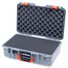 Silver Pelican 1485 Air case - Comes with Foam - Orange Handle & latches. view 3