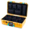 Pelican Yellow and Teal 1485 Air case. Comes with TrekPak Dividers & Mesh Lid Organizer. view 1