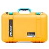 Pelican Yellow and Teal 1485 Air case. Comes with TrekPak Dividers & Mesh Lid Organizer. view 2