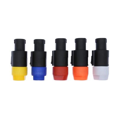 QXCIVR Connectors Type 4 Pole Male Speaker Audio Connector 5 Colors(Black and White)