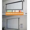 FIEZFEAT 40" 50" 60" 72" Manual Pull Down Projector Screen Wall Mounted Projection Screens Indoor Home Theater Projector Movie Screen, for Office Video Game, White(4:3,60") view 3