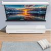 FIEZFEAT 60 72 Inch Manual Pull Down Projector Screen 16:9 HD Hanging Projector Screen Wall/Ceiling Mounted Retractable Projection Screen with Auto-Lock, White(4:3,60inch) view 2