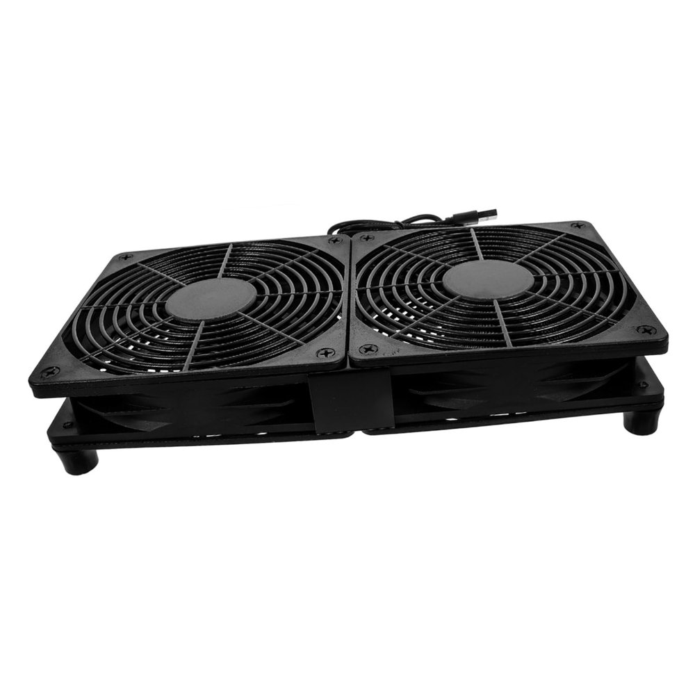BRIGHTFUFU Dual USB Cooling Fan for Pc Compact Quiet Design Efficient Heat Dissipation for Cases Routers Material Speed