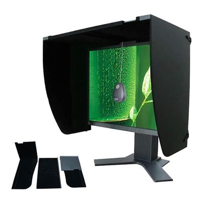 MTNBHH Video Monitor Hood Sunshade Sunhood, Computer Monitor Hood, Adjustable Width, Anti-Glare, Privacy Protection, Foldable Storage