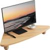 LGEOELIAS Monitor Stand Triangle Corner Monitor Stand Solid Wood, Computer Screen Storage Risers for Saving Space, Tabletop Organization Ergonomic Laptop Holder view 1