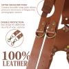 Bebaimis Camera Harness for 2 Cameras, Dual Shoulder Leather Camera Strap,Double Camera Harness for for Photographers,Camera Straps for DSLR/SLR Quick Release,Padded Straps,Brown view 3